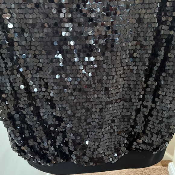 Black sequins tank top by Ashely Stewart. - Picture 8 of 8